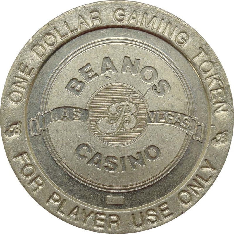 Beanos Casino Bar Grill Las Vegas Nevada $1 Token 1990