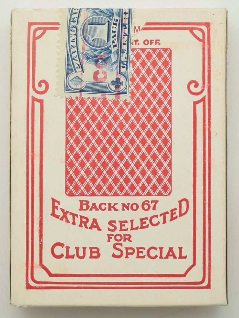 Vintage Bee Club Special No. 92 Stamp Label Seal NEW Red Playing Card Deck (No Cellophane)