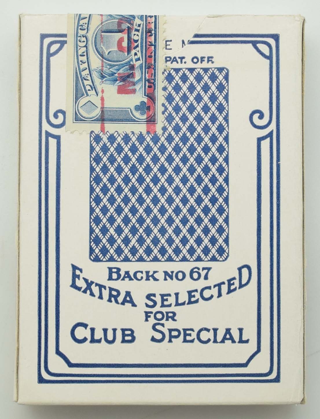 Vintage Bee Club Special No. 92 Stamp Label Seal NEW Blue Playing Card Deck (No Cellophane)