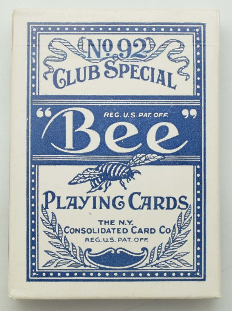 Vintage Bee Club Special No. 92 Stamp Label Seal NEW Blue Playing Card Deck (No Cellophane)
