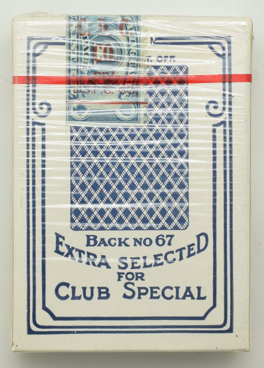 Vintage Bee Club Special No. 92 Stamp Label Seal NEW Blue Playing Card
