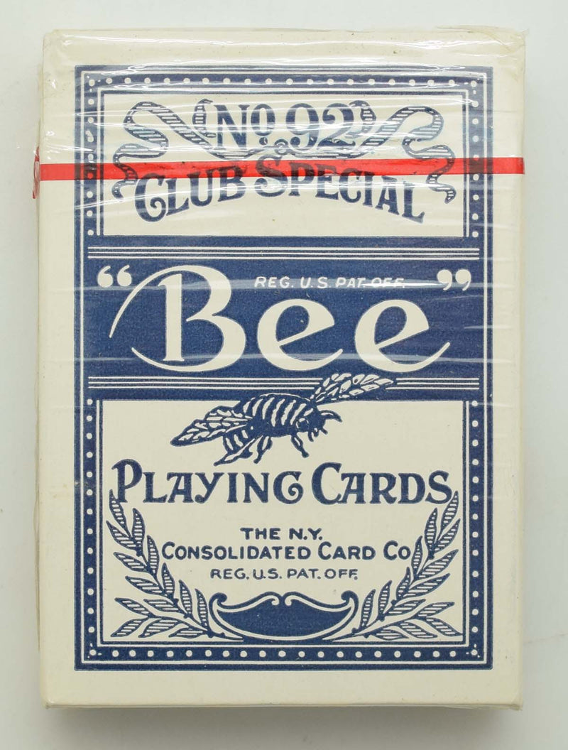 Vintage Bee Club Special No. 92 Stamp Label Seal NEW Blue Playing Card Deck
