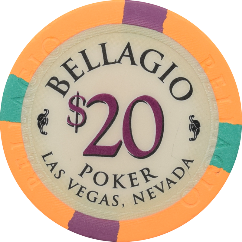 Bellagio Casino Las Vegas Nevada $20 Chip 1998