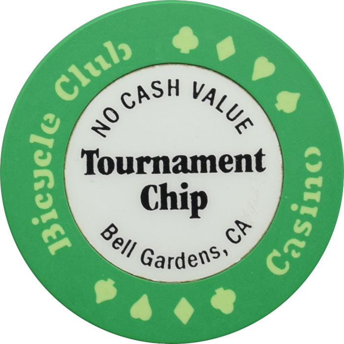 Bicycle Club Casino Bell Gardens California Green Tournament Chip