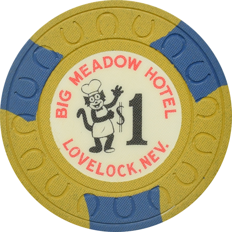 Big Meadow Hotel Casino Lovelock Nevada $1 Chip 1962