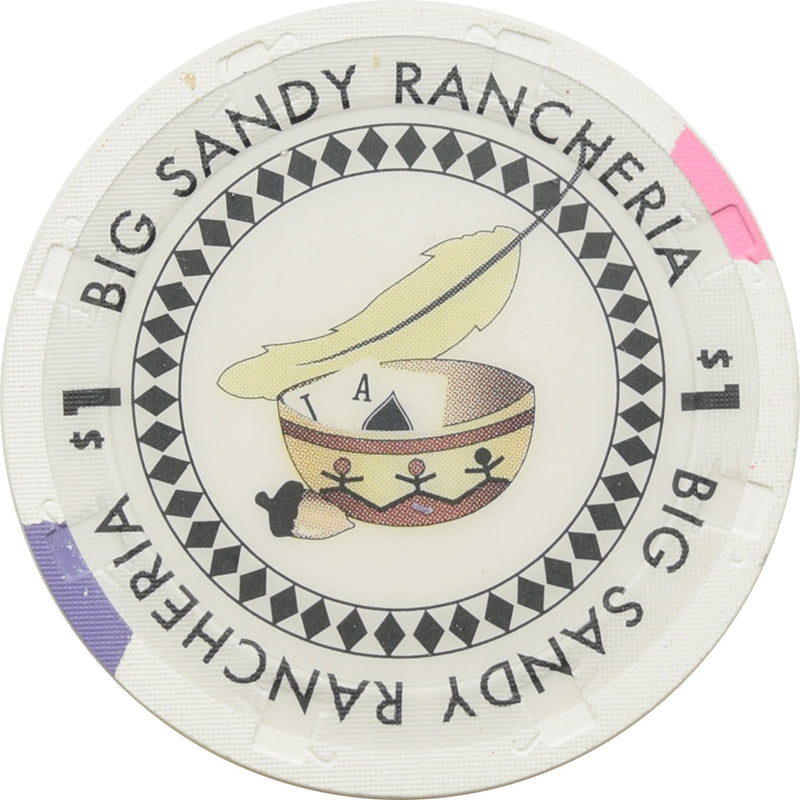 Big Sandy Rancheria Casino Auberry CA $1 Chip