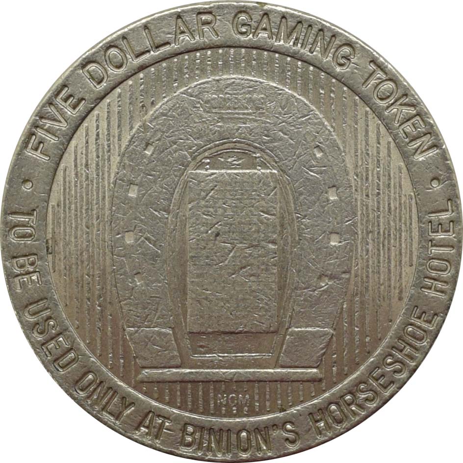 Horseshoe Club Casino Las Vegas Nevada $5 Token 1986
