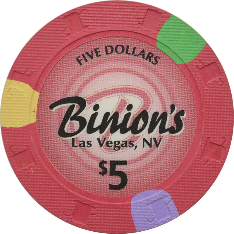 Binion's Casino Las Vegas Nevada $5 Chip 2005