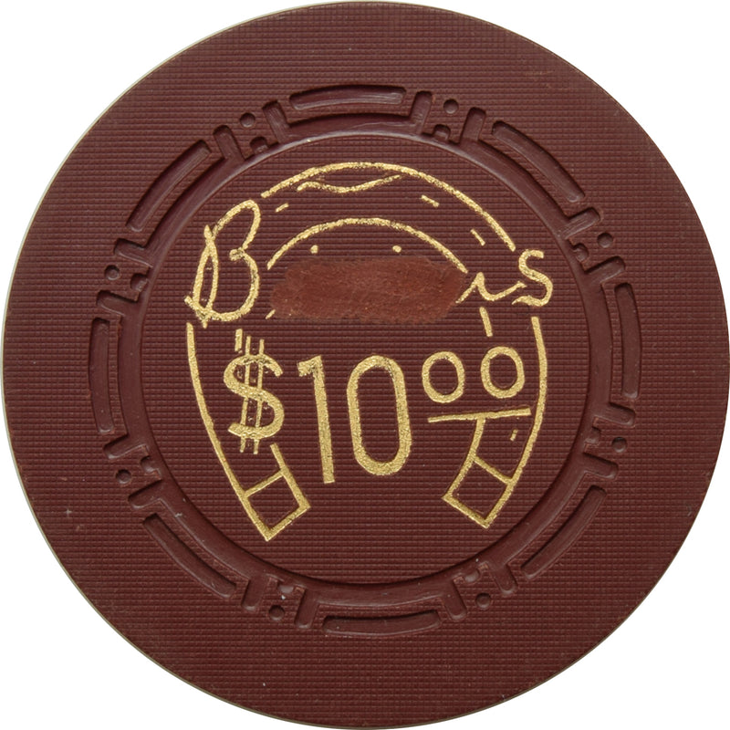 Horseshoe Club Casino Las Vegas Nevada $10 PAN Chip 1954