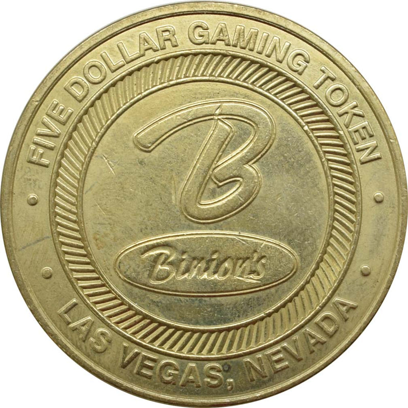Binion's Casino Las Vegas Nevada $5 Token 2005