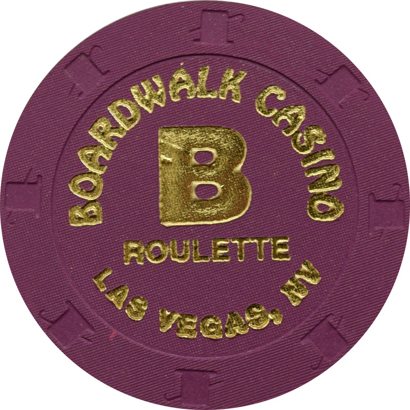 Boardwalk Casino Purple Roulette B Chip Las Vegas Nevada 1998