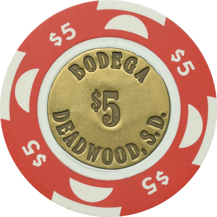 Buffalo Bodega Casino Deadwood, South Dakota $5 Coin Inlay Chip