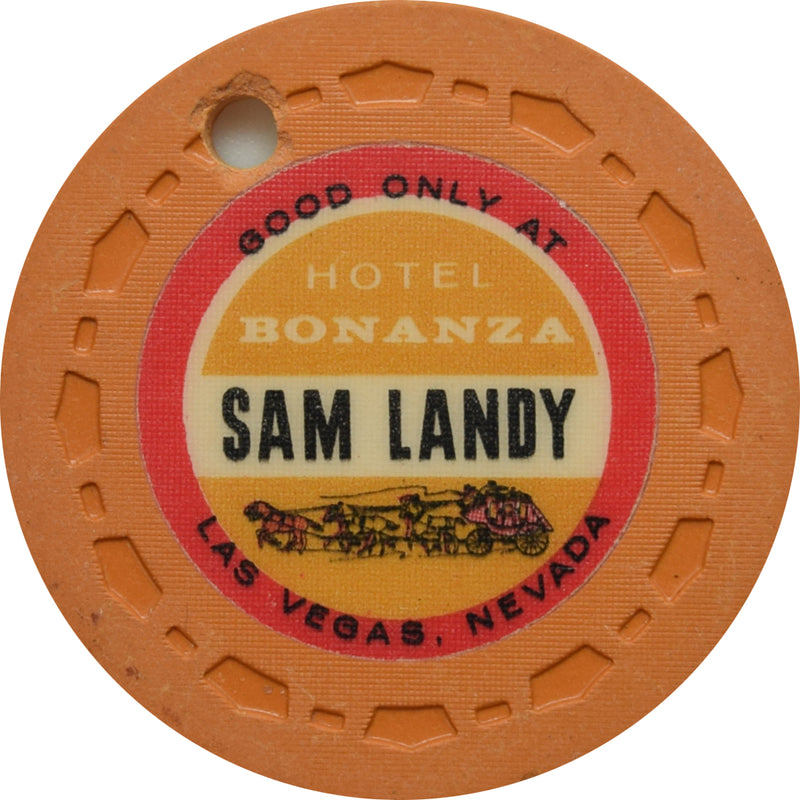 Bonanza Hotel & Casino Las Vegas Nevada $1 Cancelled Sam Landy Chip 1967