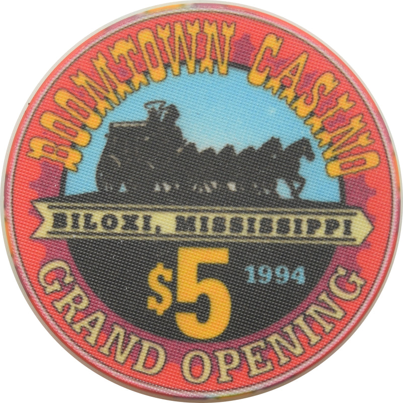 Boomtown Casino Biloxi Mississippi $5 Grand Opening Chip