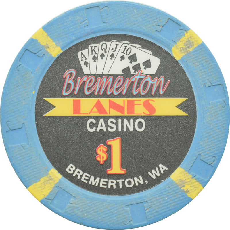 Bremerton Lanes Casino Bremerton Washington $1 Chip