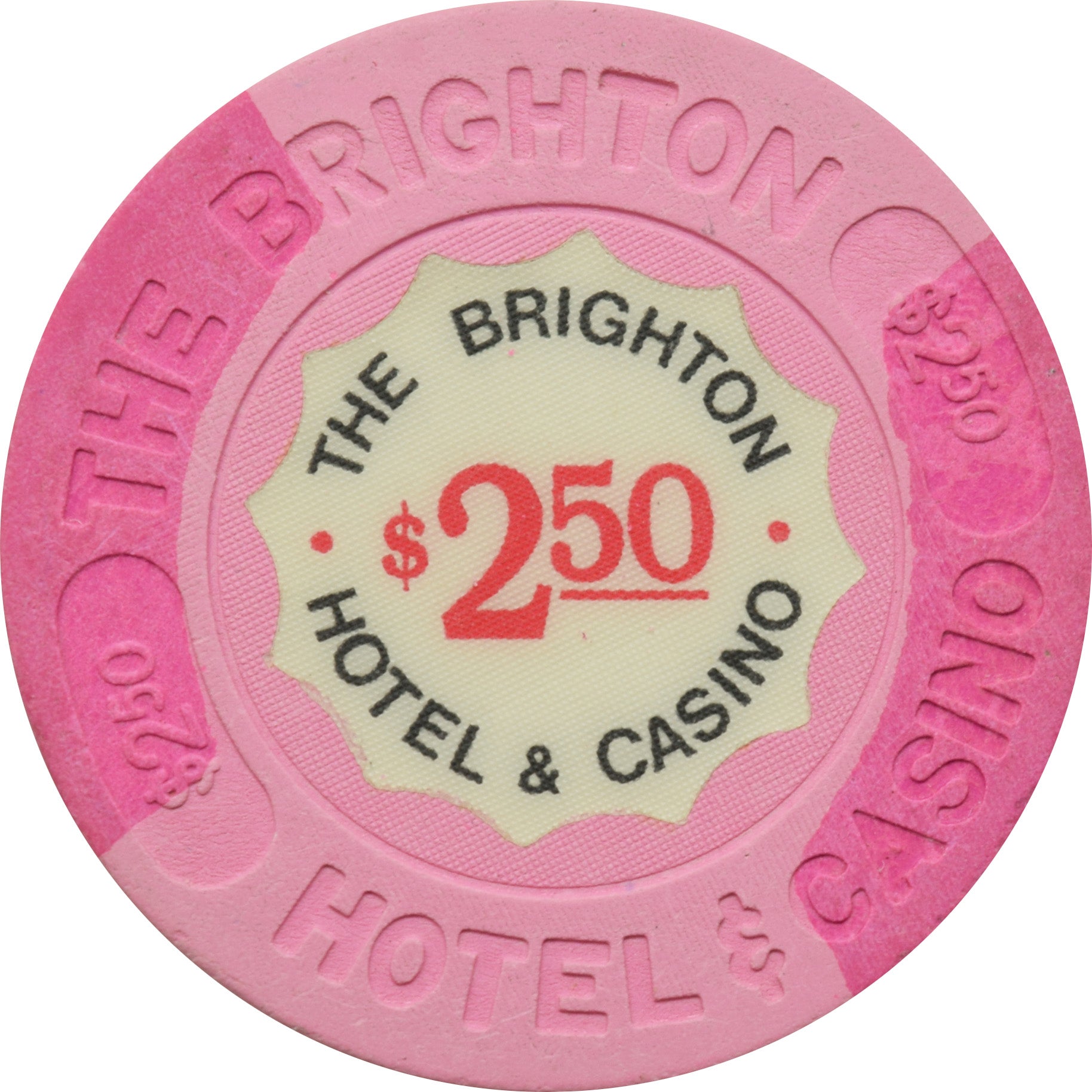 The Brighton Casino Atlantic City New Jersey $2.50 Chip