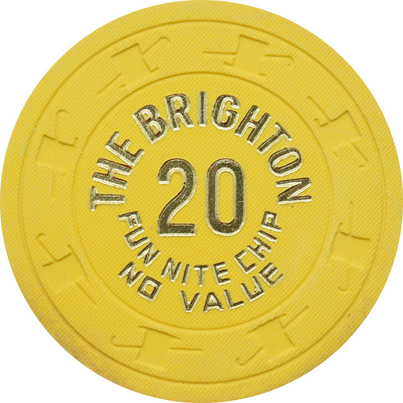 The Brighton Casino Atlantic City New Jersey $20 NCV Fun Nite Chip