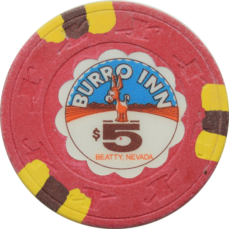 Burro Inn Casino Beatty Nevada $5 Chip 1982