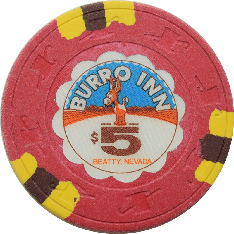 Burro Inn Casino Beatty Nevada $5 Chip 1982
