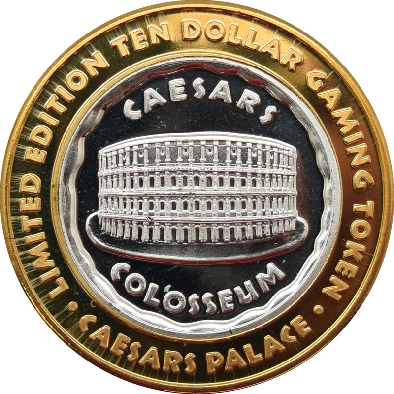 Caesars Palace Casino Las Vegas "Caesars Colosseum" $10 Silver Strike .999 Fine Silver 2003
