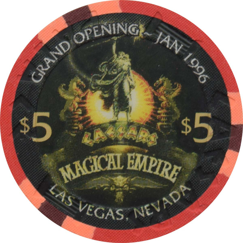 Caesars Palace Casino Las Vegas Nevada $5 Magical Empire Grand Opening Chip 1996