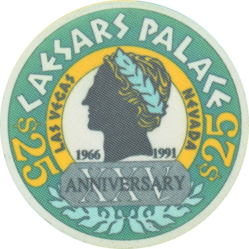 Caesars Palace Casino Las Vegas Nevada $25 25th Anniversary Chip 1991