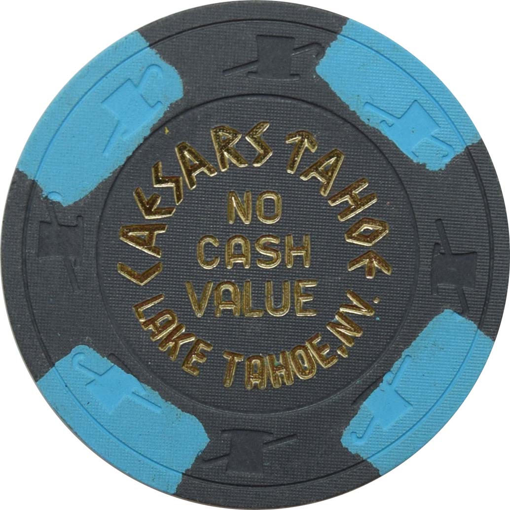 Caesars Tahoe Casino Lake Tahoe Nevada Dark Grey NCV Chip 1980s