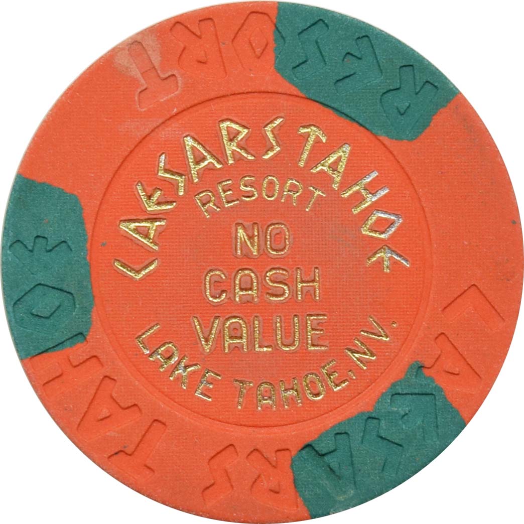 Caesars Tahoe Casino Lake Tahoe Nevada Orange NCV Chip 1980s