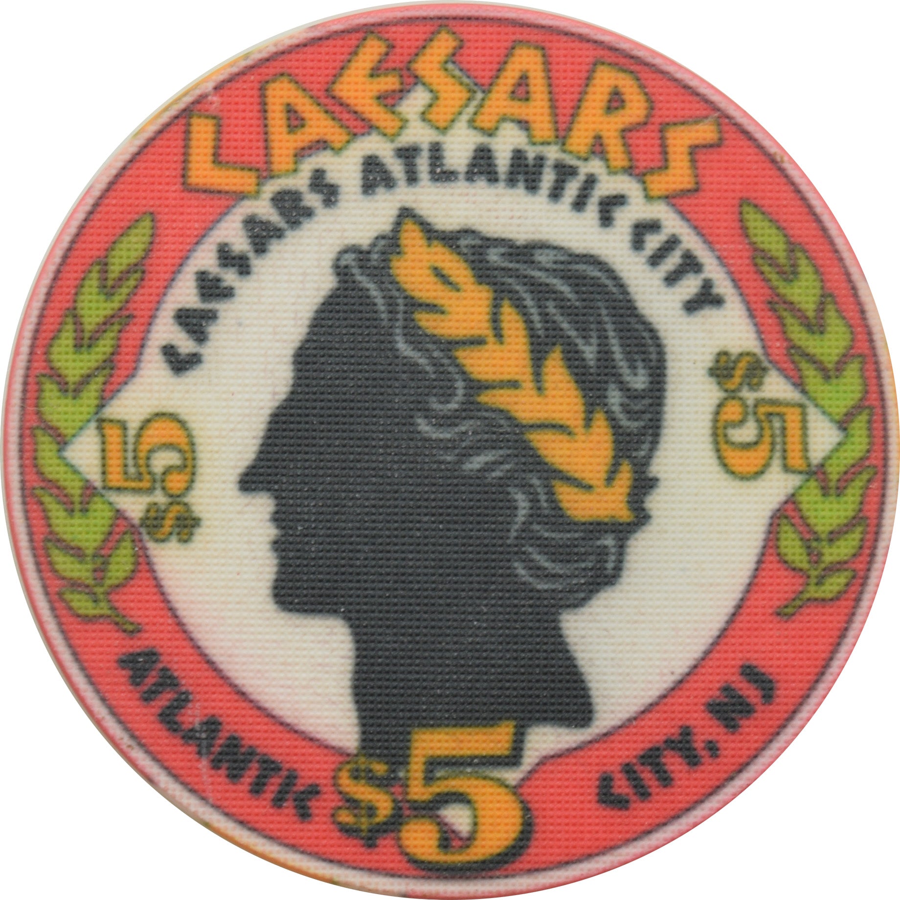 Caesars Casino Atlantic City New Jersey $5 Ceramic Chip