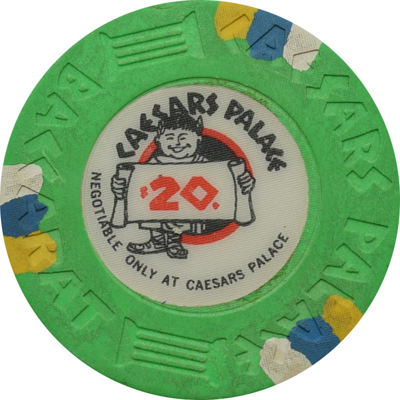 Caesars Palace Casino Las Vegas Nevada $20 Baccarat Chip 1980s