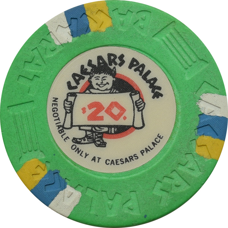 Caesars Palace Casino Las Vegas Nevada $20 Baccarat Chip 1980s