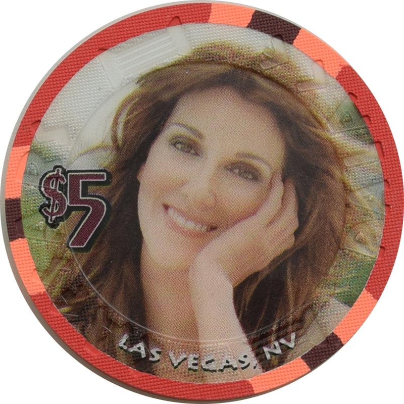Caesars Palace Casino Las Vegas Nevada $5 Celine Dion Chip 2003