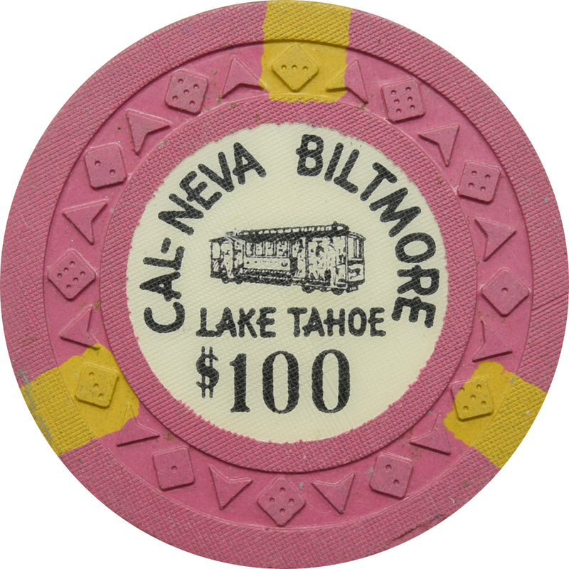 Cal-Neva Biltmore Casino Lake Tahoe Nevada $100 Chip 1953