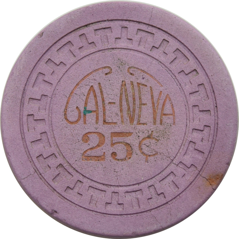 Cal Neva Lodge Casino Lake Tahoe Nevada 25 Cent Chip 1951