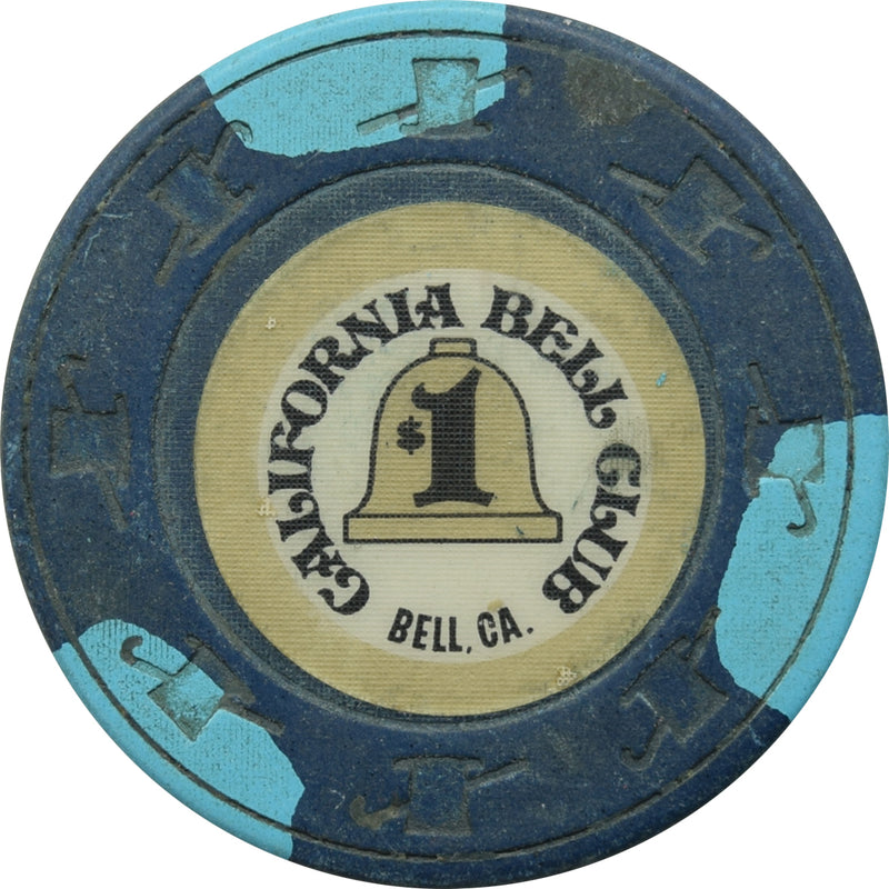 California Bell Club Casino Bell California $1 Chip