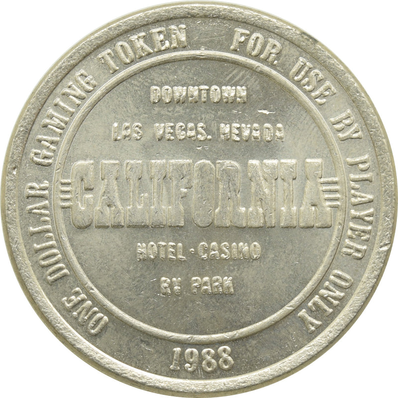 California Hotel Casino Las Vegas NV $1 Token 1988