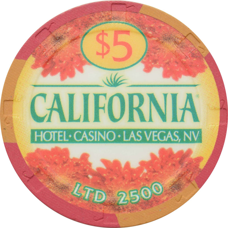California Hotel Casino Las Vegas Nevada $5 Millennium Chip 1999