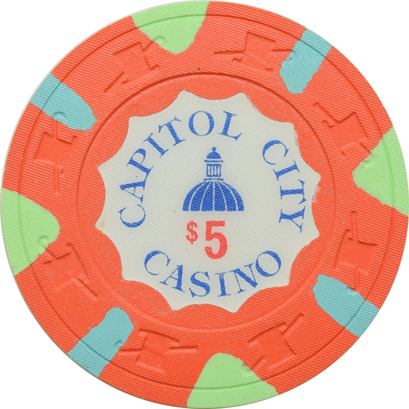 Capitol City Casino Sacramento CA $5 Chip