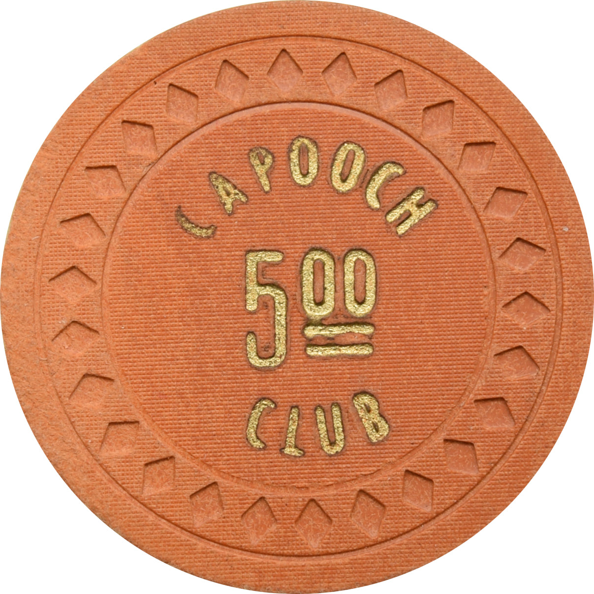 Capooch Club Casino Gerlach Nevada $5 Chip 1932