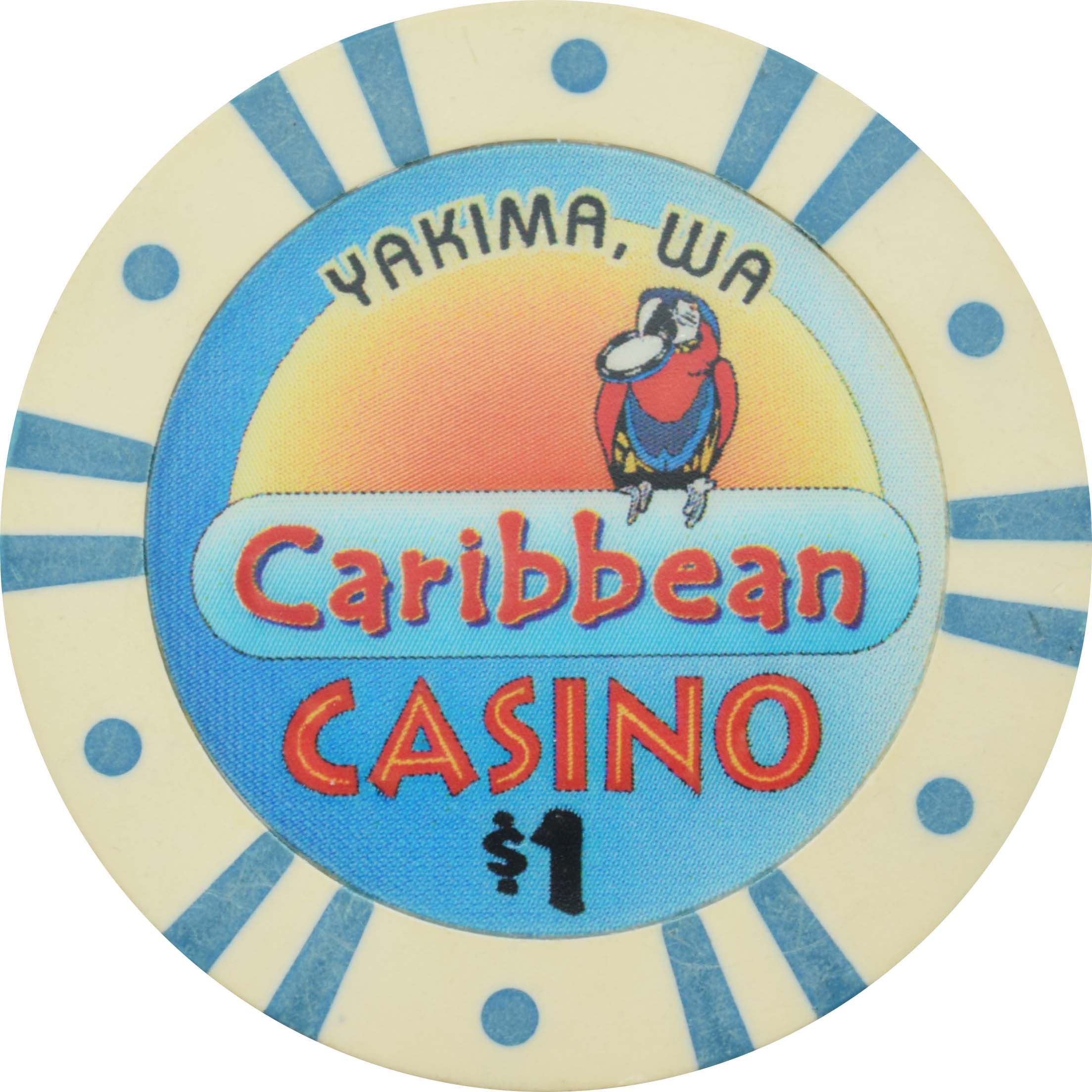 Caribbean Casino (Cardroom) Kirkland Washington $1 Chip