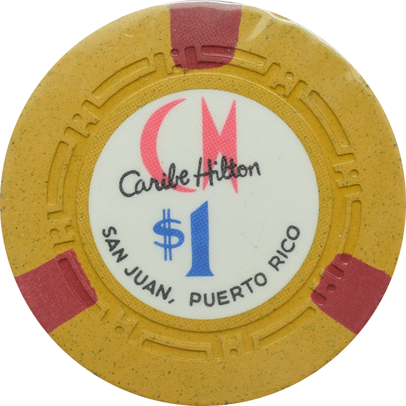 Caribe Hilton Casino San Juan Puerto Rico $1 H.C.E Chip