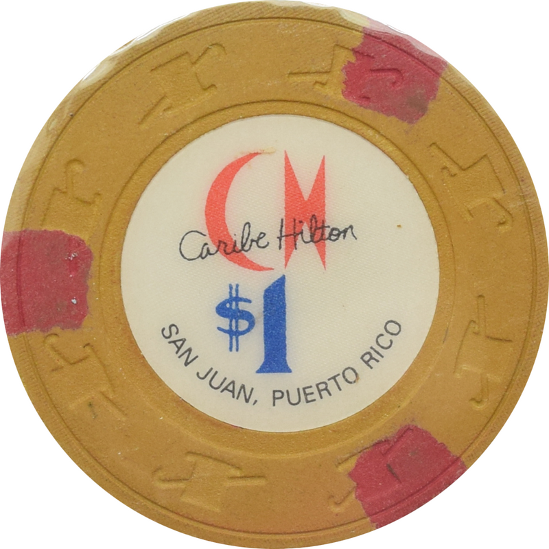 Caribe Hilton Casino San Juan Puerto Rico $1 Paulson Chip