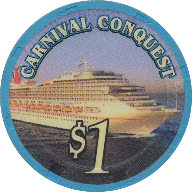 Conquest (Carnival) Cruise Line Casino $1 Chip 2002
