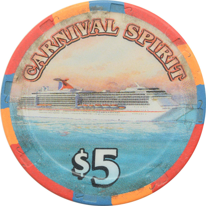 Carnival Spirit Cruise Lines Louis XIV $5 Chip
