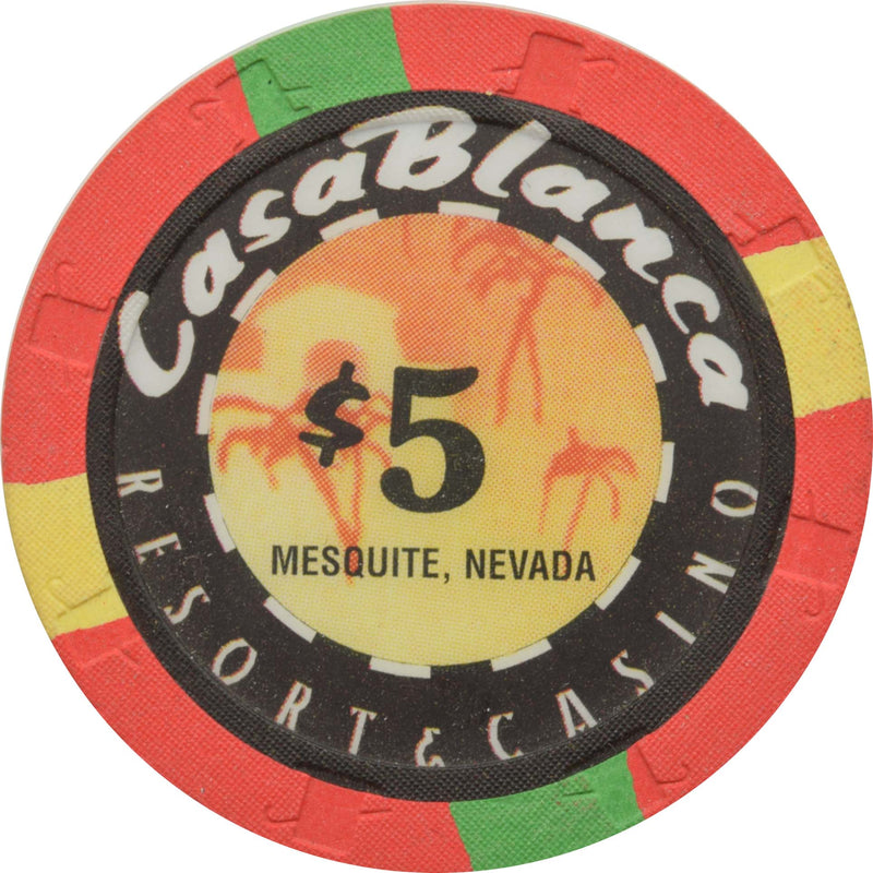 Casablanca Casino Las Vegas Nevada $5 Chip 1997