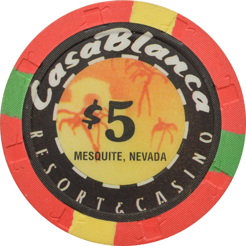 Casablanca Casino Las Vegas Nevada $5 Chip 1997