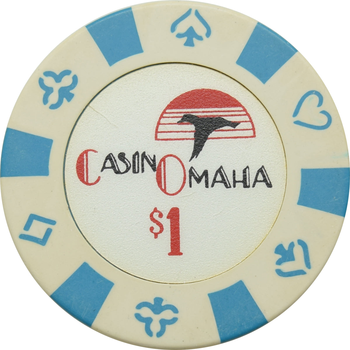 CasinOmaha Casino Onawa Iowa $1 Chip Bud Jones