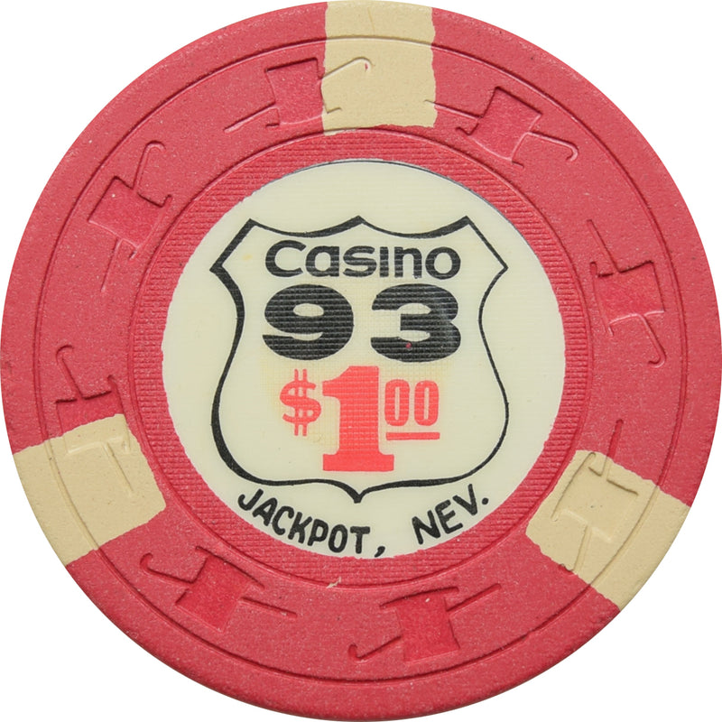 Casino 93 Jackpot Nevada $1 Chip 1964 Christy & Jones