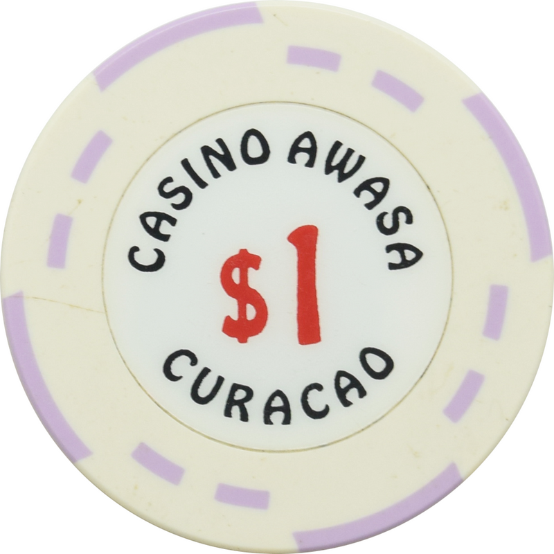 Casino Awasa Otrabanda Curacao $1 White Chip