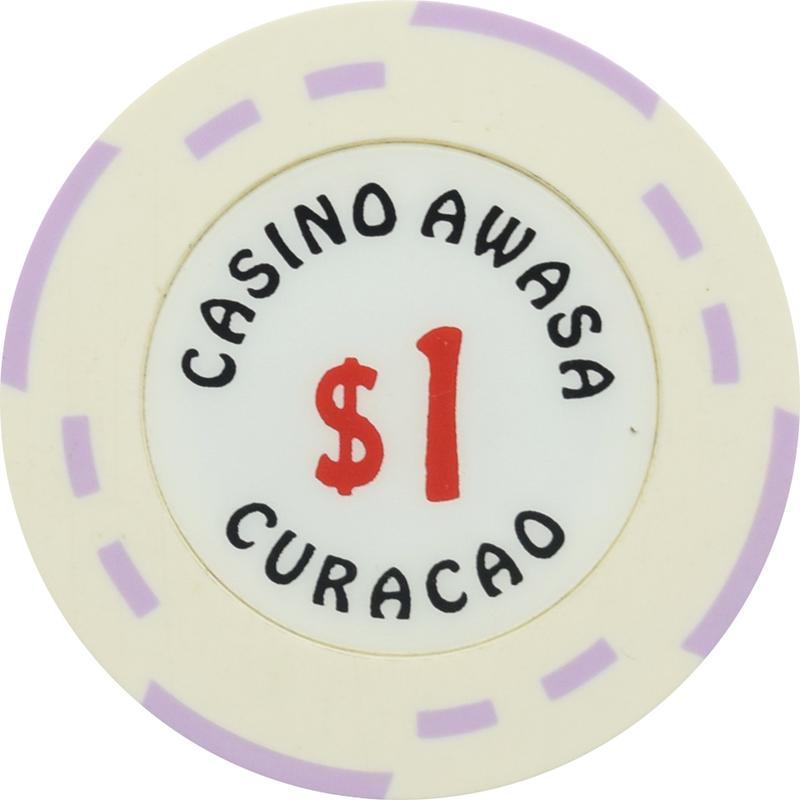 Casino Awasa Otrabanda Curacao $1 White Chip
